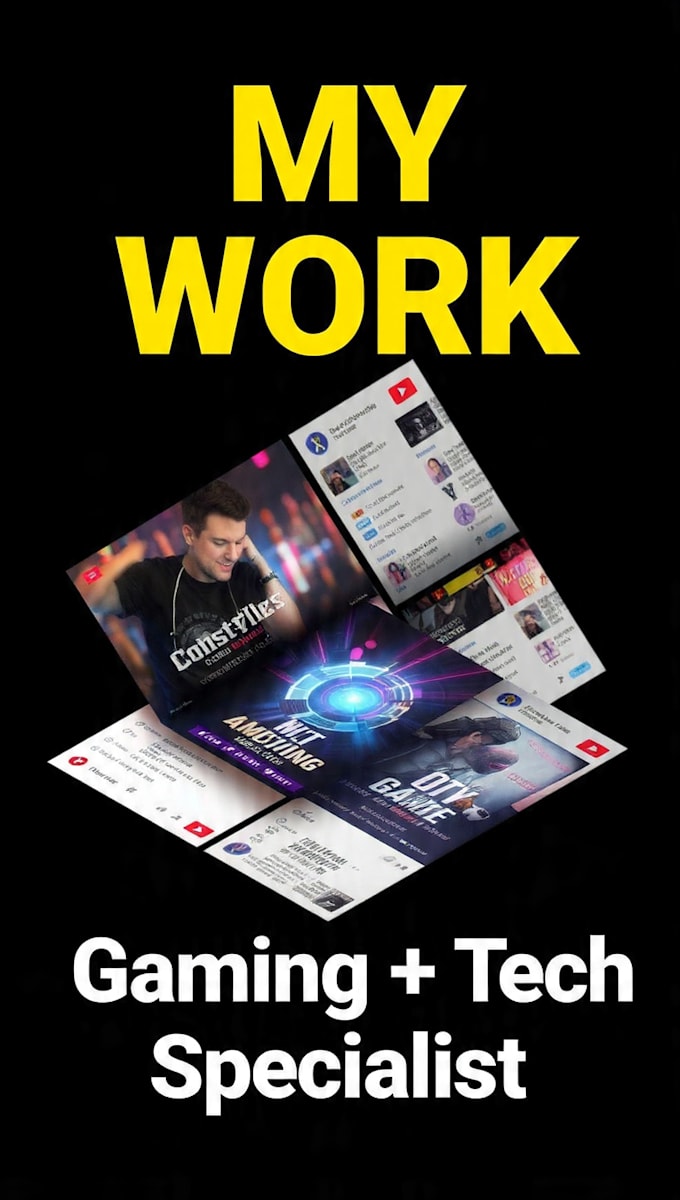 design a viral youtube thumbnail for gaming and tech