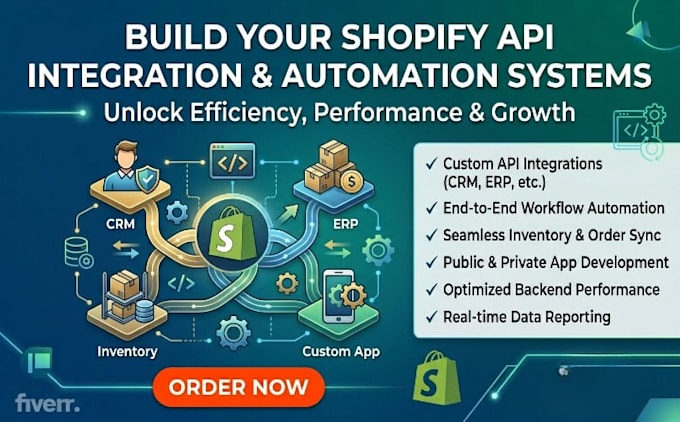 build shopify API integration and backend automation systems
