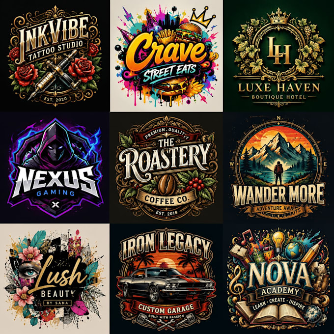 create custom ai generated logo, mockup and illustration