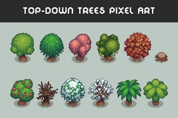 create isometric pixel art tileset, spritesheet, props object, pixel background