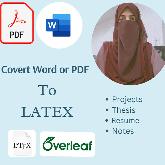 convert a PDF or word file into overleaf
