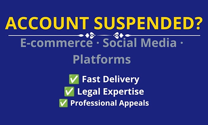 write appeal letters for suspended accounts and platform disputes