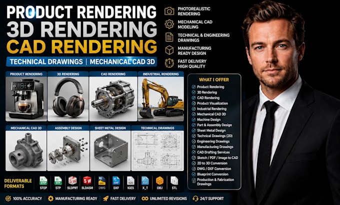 product rendering 3d rendering cad rendering technical drawings mechanical cad3d