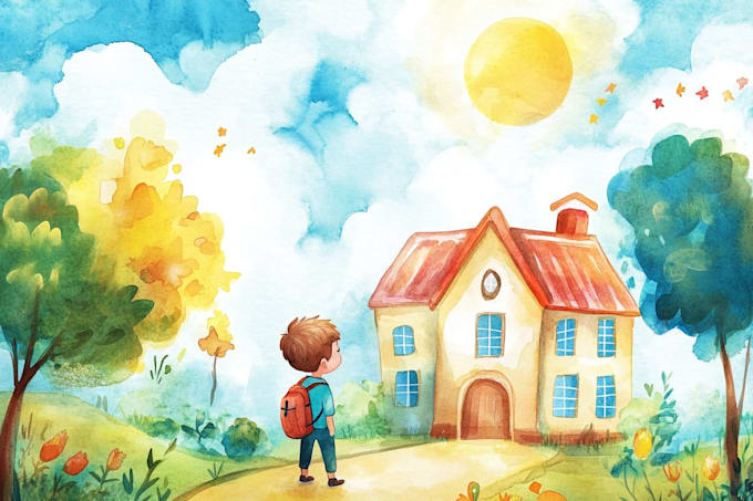 watercolor children book illustrations