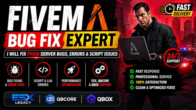 fix fivem server bugs, scripts errors, and performance issues
