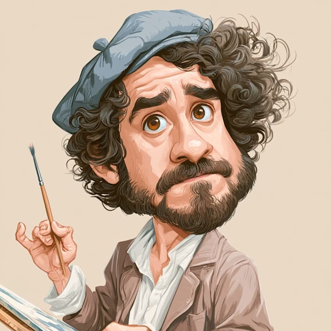 draw artistic cartoon caricatures