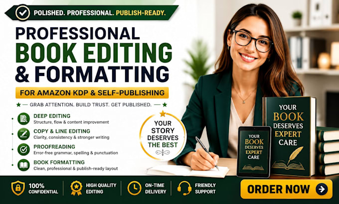 do developmental editing, copy editing, kindle ebook for amazon KDP publishing