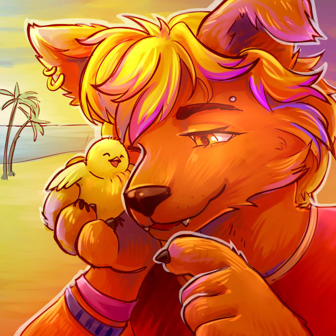 create furry art, digital art, fanart, portrait