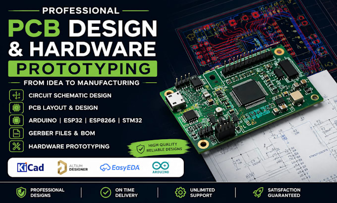 design pcb, circuit schematic, hardware prototyping