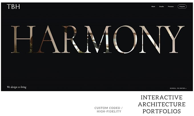build a luxury architecture and interior design portfolio website