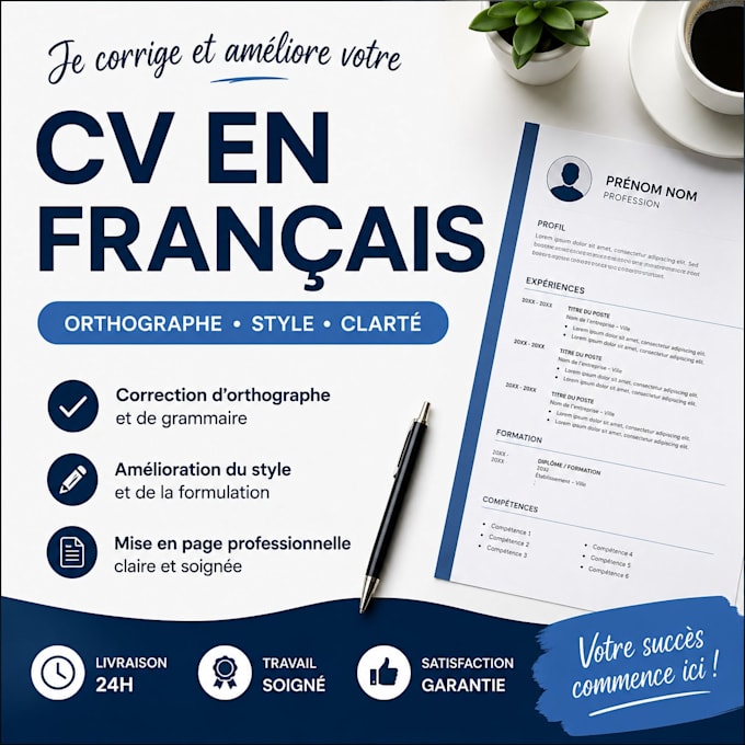 proofread your cvs and covers letter in french