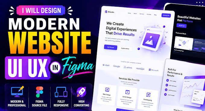 design modern website UI UX in figma