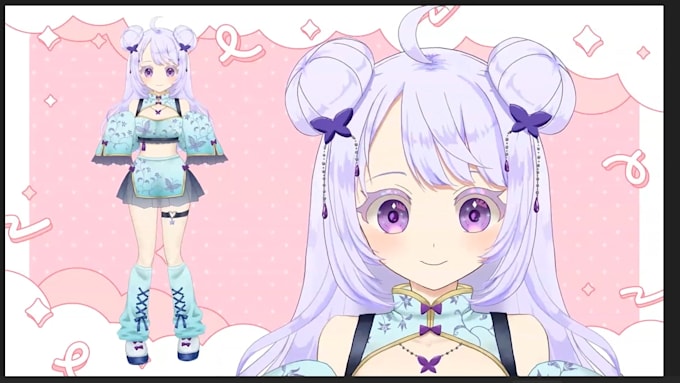 model and rig live2d model, vtuber model, vtuber rigging, for streaming