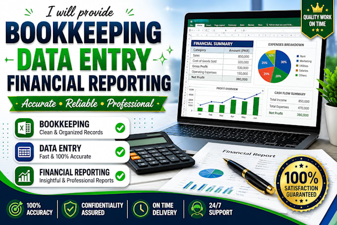 do bookkeeping, data entry and financial reports profession