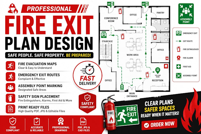 create professional fire exit plans and evacuation maps