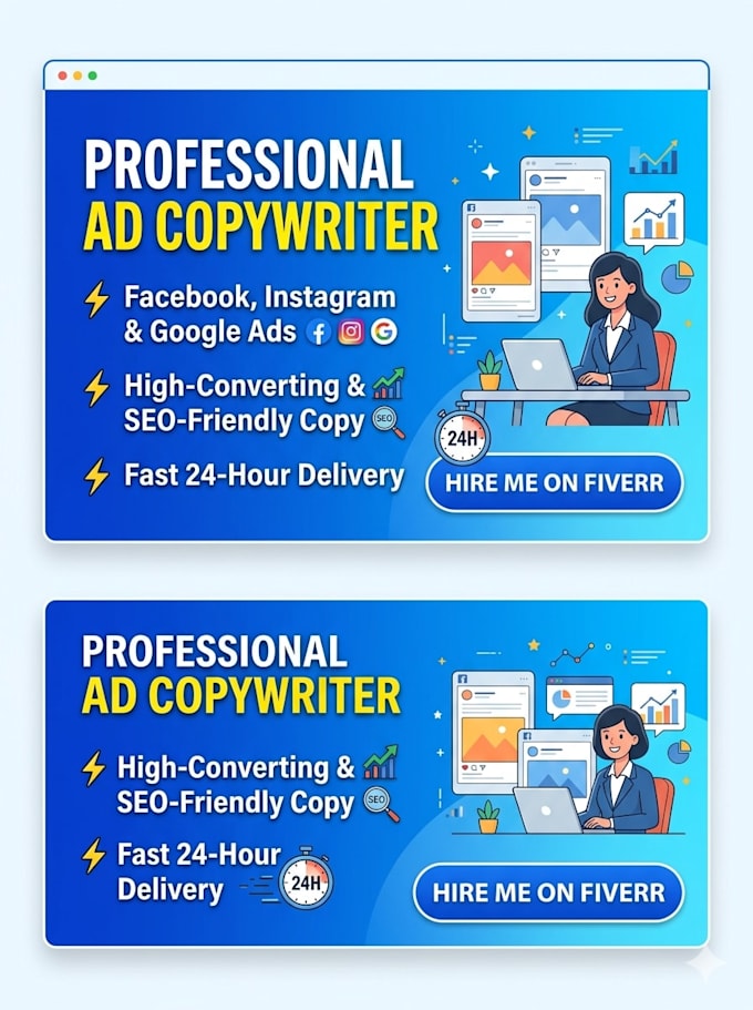 write high converting facebook ads copy and google ad copy
