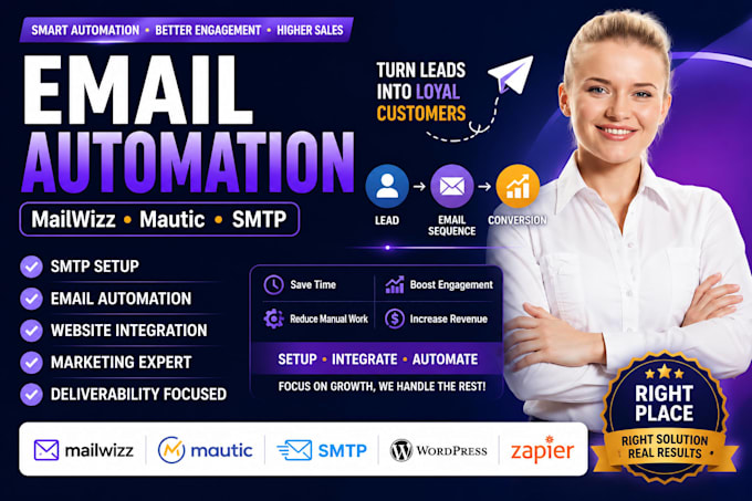 setup mailwizz mautic smtp server email automation workflow, website integration
