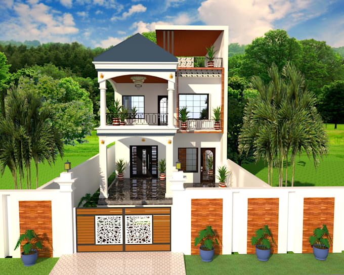 redraw front elevation for real estate agent