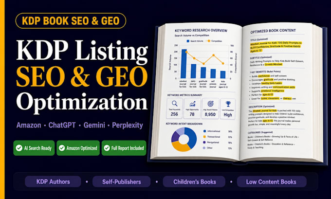 do KDP SEO and book listing optimization for authors