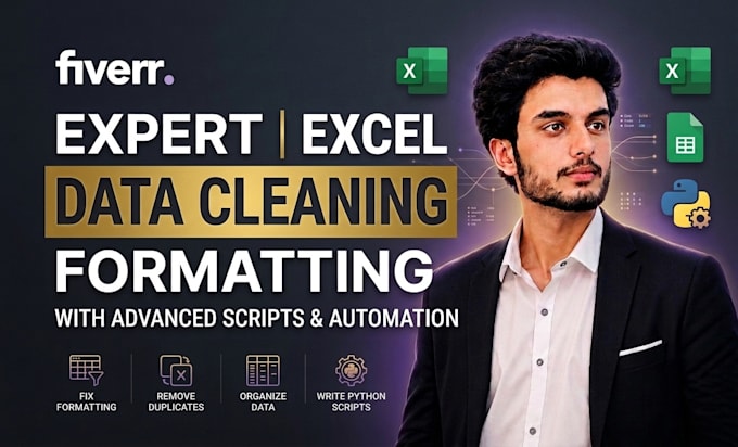 clean excel data and write automation script