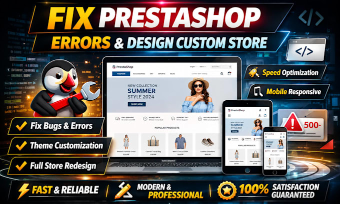 fix prestashop errors, prestashop bugs, prestashop modules and customize store
