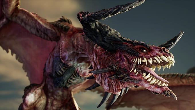 do 3d animal model creature model dragon monster for 3d animation and printing
