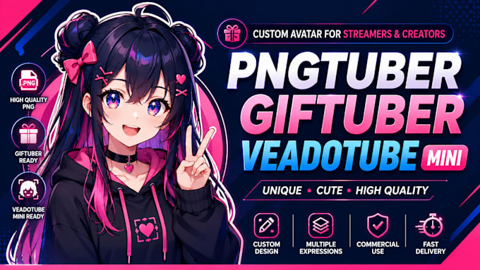 create a custom pngtuber, giftuber, and veadotube mini avatar