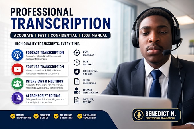 edit and format ai generated transcripts professionally