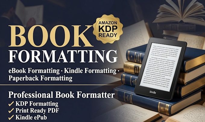 do book formatting, paperback and kindle ebook formatting