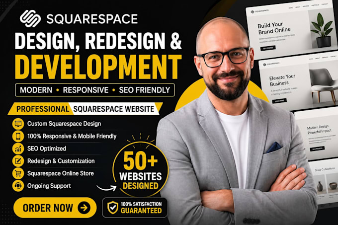 build modern squarespace website design redesign squarespace website development