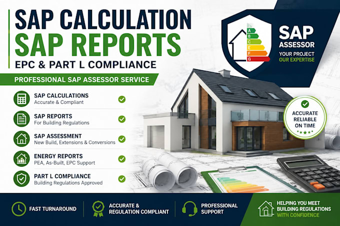 provide sap calculations, sap reports and energy assessments UK