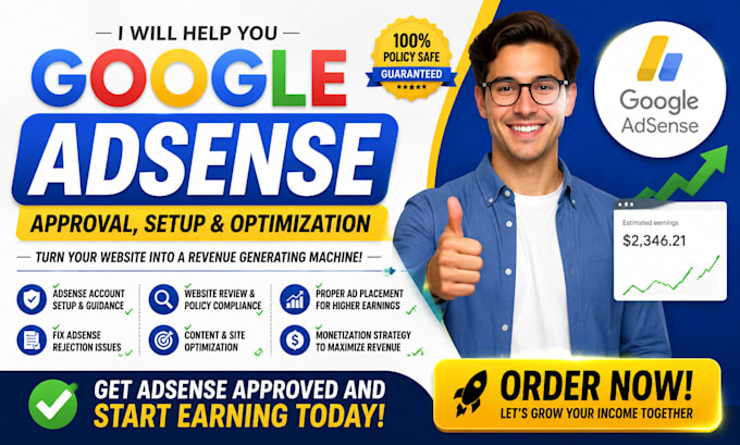 help you set up google adsense approval fix issues, and optimize monetization