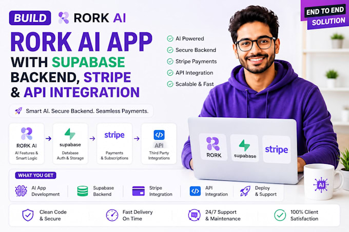 build rork ai app with supabase backend stripe and api integration