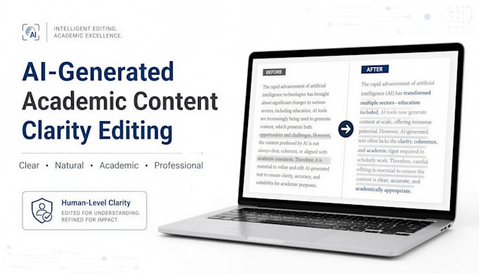 do ai generated academic content clarity editing