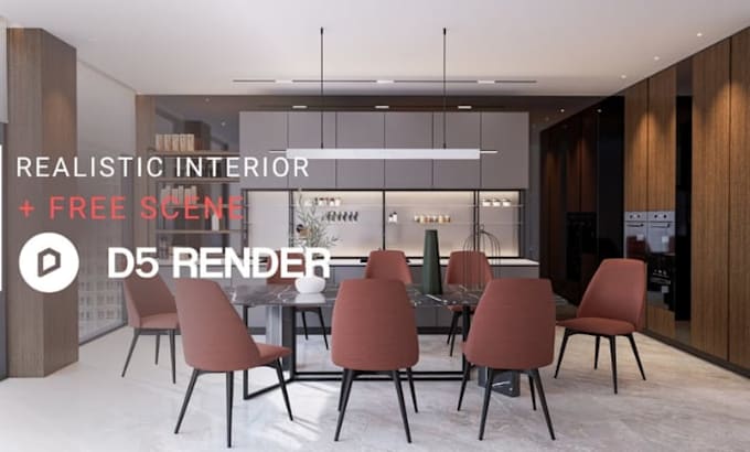 do 3d architectural interior design using d5 render, homestyler, corona renderer