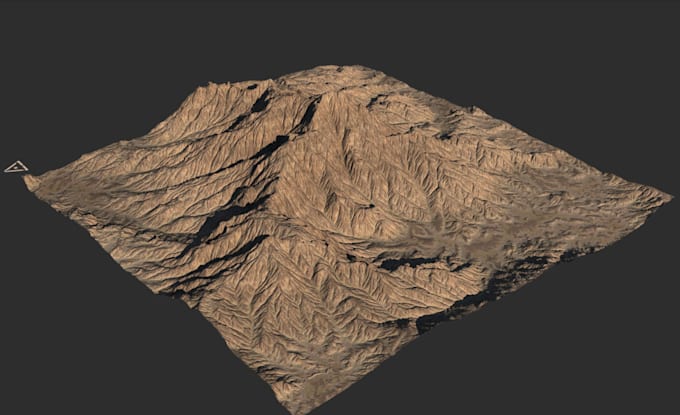 remodel digital terrain model from map, dem dtm from lidar point cloud for print