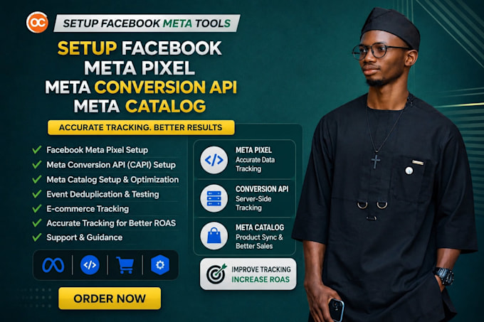 setup facebook meta pixel, meta conversion api, meta catalog