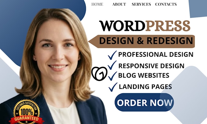 design redesign modern wordpress website development
