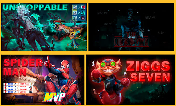 create professional gaming youtube thumbnails