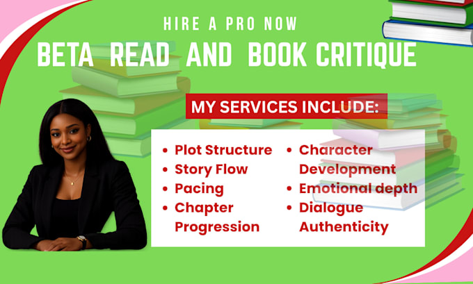 professionally beta read your book and provide detailed reader feedback
