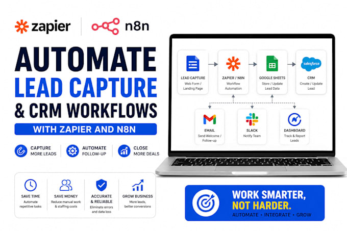 automate lead capture and CRM workflows with n8n zapier