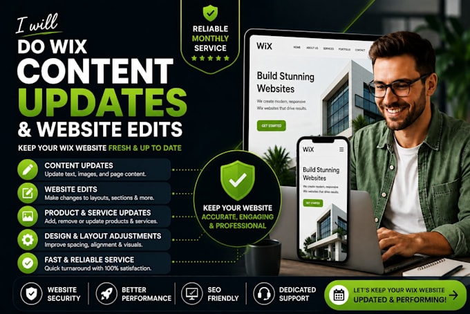 do wix content updates and website edits on wix