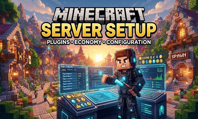 build and configure a professional minecraft server with plugins and economy