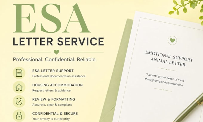 provide professional emotional support animal esa letter services soap notes