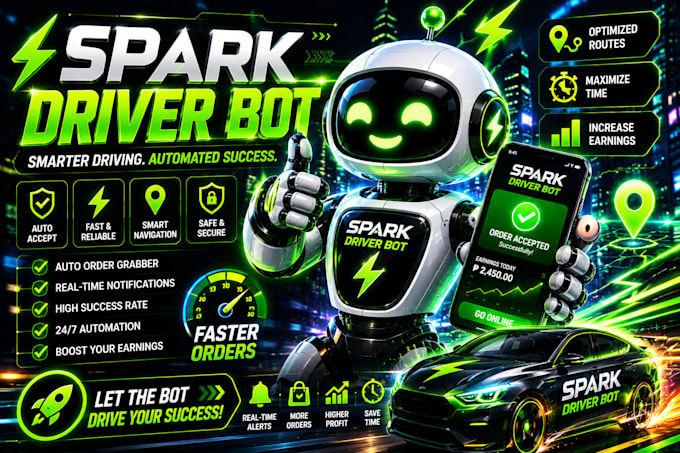 setup spark driver bot, spark delivery bot auto accept orders bot, spark