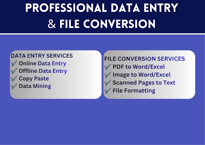 be your virtual assistant for data entry and excel copy paste work