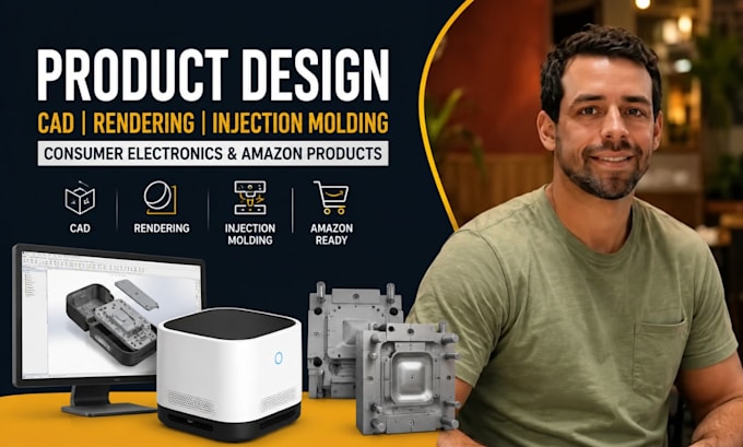 consumer electronics cad, amazon product cad, rendering, injection molding