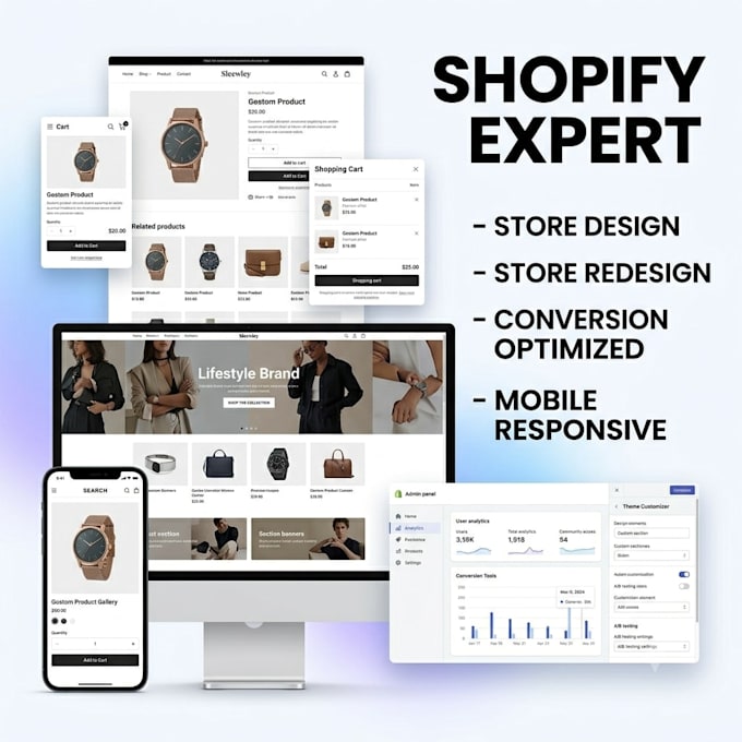 develop shopify store and custom shopify sections