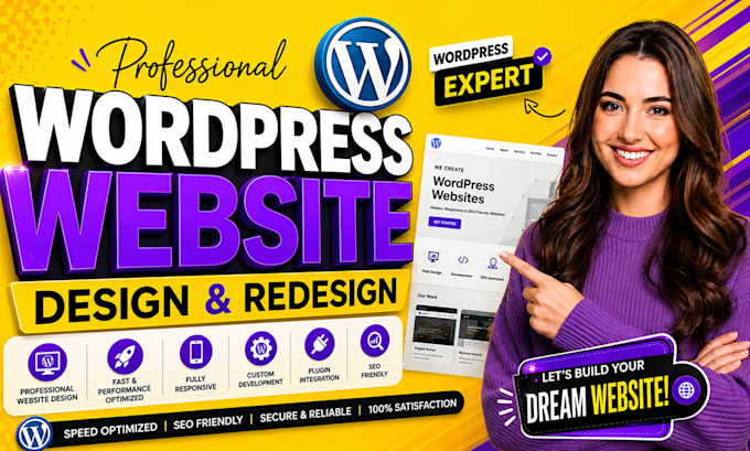 be your wordpress developer for website design and development