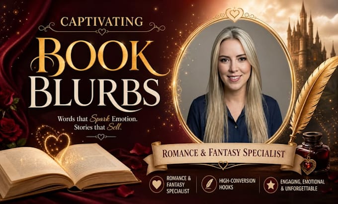 write a captivating romance or fantasy book blurb that sells